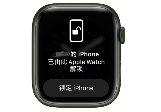 龙河镇苹果手机维修分享用 AppleWatch 解锁配备面容 ID 的 iPhone方法 